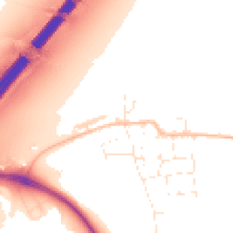 Daytime road noise heatmap for TA3 5JP