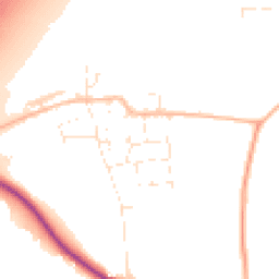 Daytime road noise heatmap for TA3 5JQ