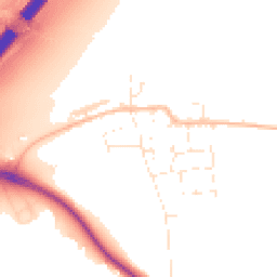 Daytime road noise heatmap for TA3 5JT