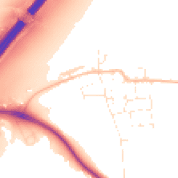 Daytime road noise heatmap for TA3 5JU