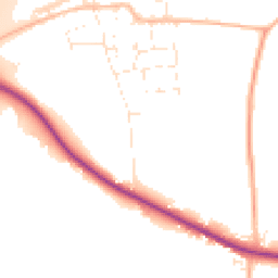 Daytime road noise heatmap for TA3 5LE