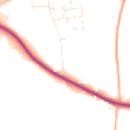 Daytime road noise heatmap for TA3 5LF