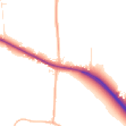 Daytime road noise heatmap for TA3 5LQ