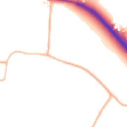 Daytime road noise heatmap for TA3 5NA