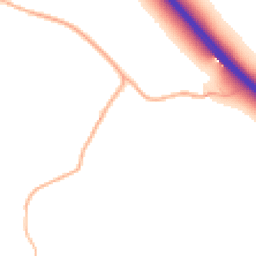 Daytime road noise heatmap for TA3 5NB