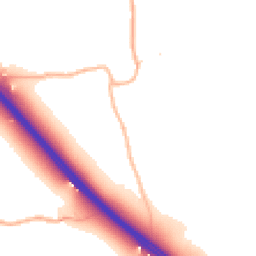 Daytime road noise heatmap for TA3 5NJ