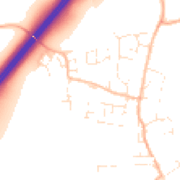 Daytime road noise heatmap for TA3 5QN
