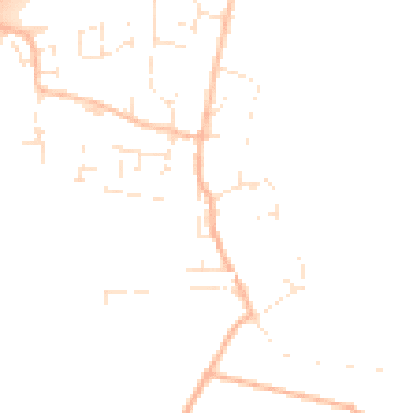 Daytime road noise heatmap for TA3 5QQ
