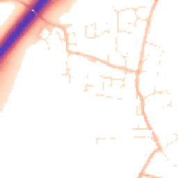 Daytime road noise heatmap for TA3 5QY