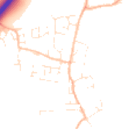 Daytime road noise heatmap for TA3 5RB