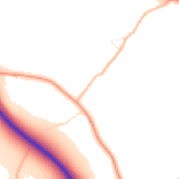 Daytime road noise heatmap for TA3 5RQ