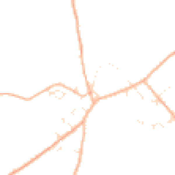 Daytime road noise heatmap for TA3 6JS