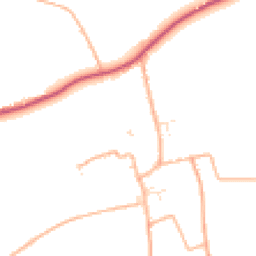 Daytime road noise heatmap for TA3 6PG