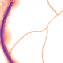 Daytime road noise heatmap for TA3 6TJ
