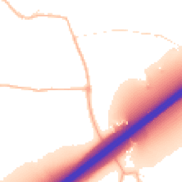 Daytime road noise heatmap for TA3 7AB