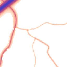 Daytime road noise heatmap for TA3 7BH