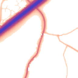 Daytime road noise heatmap for TA3 7BL