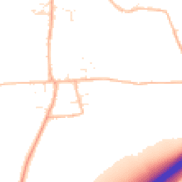 Daytime road noise heatmap for TA3 7HL