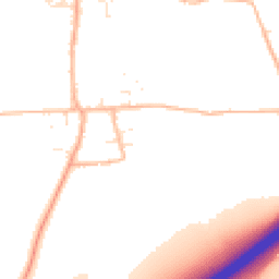 Daytime road noise heatmap for TA3 7HX
