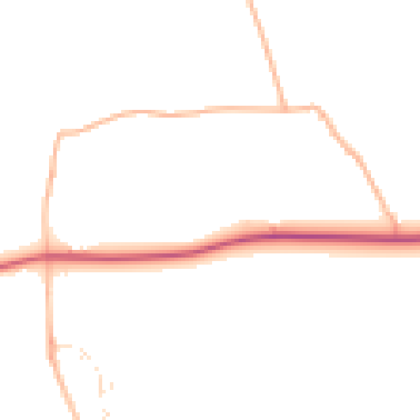 Daytime road noise heatmap for TA4 1DN