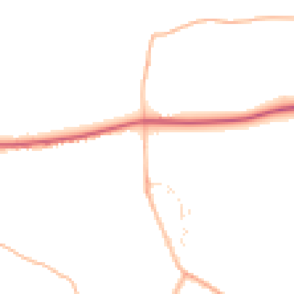 Daytime road noise heatmap for TA4 1DR