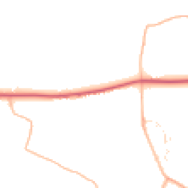 Daytime road noise heatmap for TA4 1DS