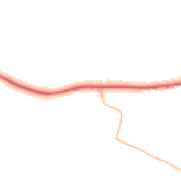 Daytime road noise heatmap for TA4 1DY