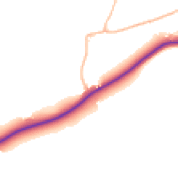 Daytime road noise heatmap for TA4 1EL