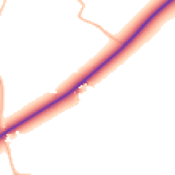 Daytime road noise heatmap for TA4 1ER