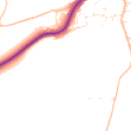 Daytime road noise heatmap for TA4 1FD