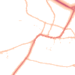 Daytime road noise heatmap for TA4 1JN