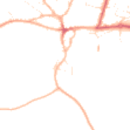 Daytime road noise heatmap for TA4 2NE