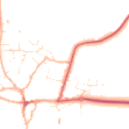 Daytime road noise heatmap for TA4 2NP