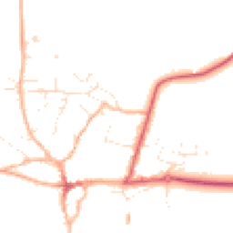 Daytime road noise heatmap for TA4 2NR