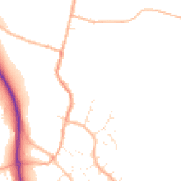 Daytime road noise heatmap for TA4 3AP