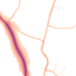 Daytime road noise heatmap for TA4 3AU
