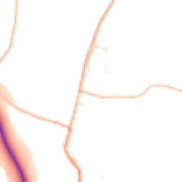 Daytime road noise heatmap for TA4 3AY
