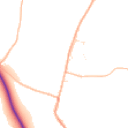 Daytime road noise heatmap for TA4 3AZ