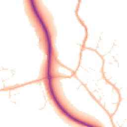 Daytime road noise heatmap for TA4 3BS