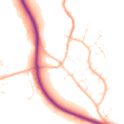 Daytime road noise heatmap for TA4 3BW