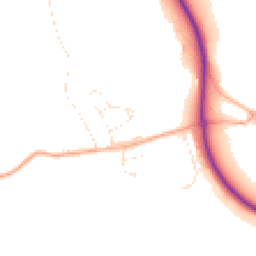 Daytime road noise heatmap for TA4 3BY