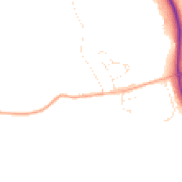 Daytime road noise heatmap for TA4 3DD