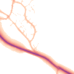Daytime road noise heatmap for TA4 3FB