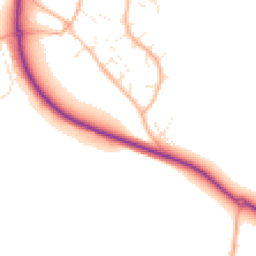 Daytime road noise heatmap for TA4 3FG