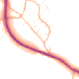 Daytime road noise heatmap for TA4 3FJ