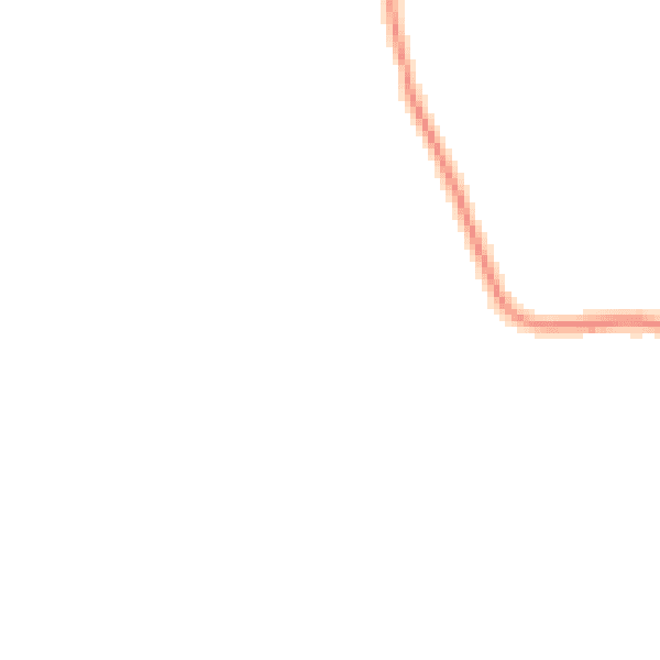 Night-time road noise heatmap for TA4 3JD