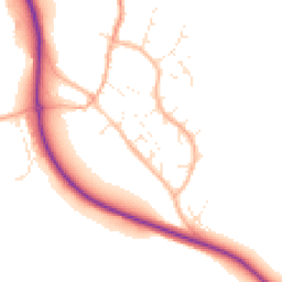 Daytime road noise heatmap for TA4 3LE