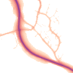 Daytime road noise heatmap for TA4 3LU