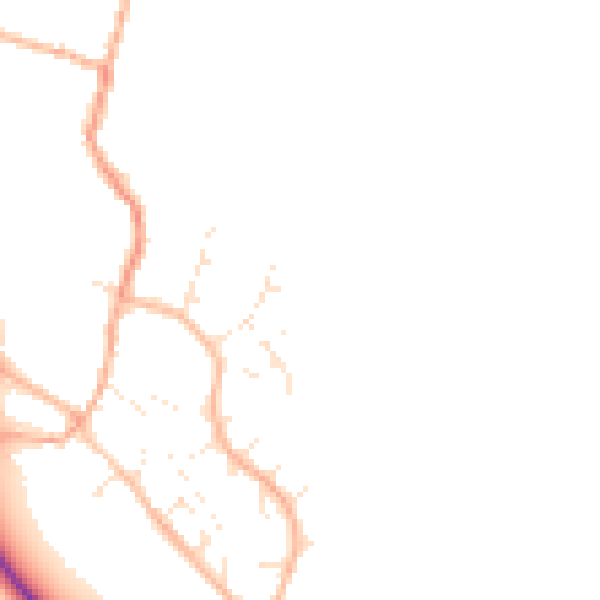 Daytime road noise heatmap for TA4 3PG