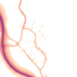 Daytime road noise heatmap for TA4 3PJ